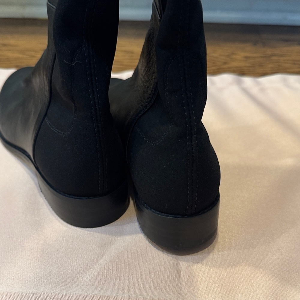 Stuart Weitzman 5050  Black Lambskin Over the Knee Boots Size 5 - Picture 6 of 10